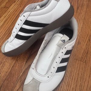 Adidas Men's White and Black Classic Sneakers